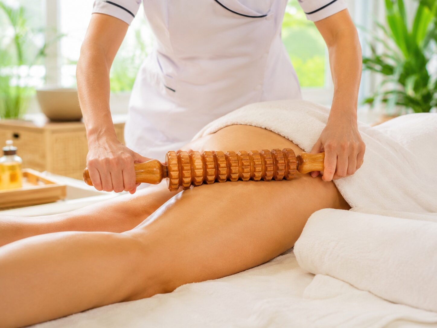 Madothérapie Nice massage remodelant avec outils en bois